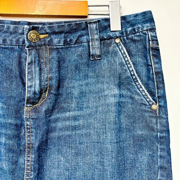 JACOB CONNEXION Dark blue  denim skirt - Picture 3 of 7
